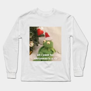 all i want for christmas is u <3 Long Sleeve T-Shirt